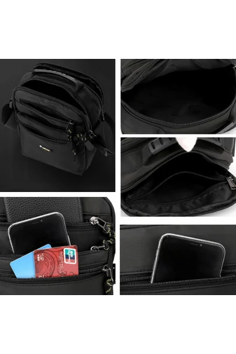 Geantă Crossbody Bonluo De Bărbați Albastra Din Material Impermeabil Dimensiune ( 25*21*8cm)