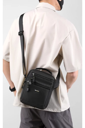 Geantă Crossbody Bonluo De Bărbați Albastra Din Material Impermeabil Dimensiune ( 25*21*8cm)