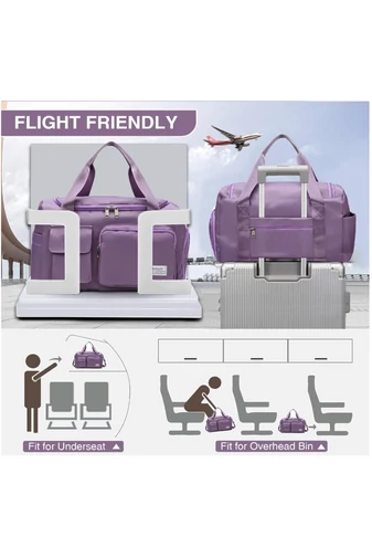 Prémium Minőségű Lila Utazótáska/Fitnesztáska Cipőtartóval Wizz Air Méretben (40x30x20)