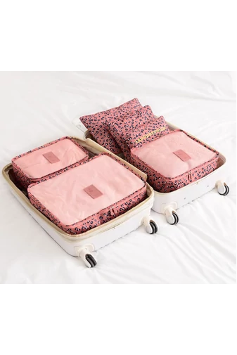 Set Sac Organizator Leopard Print Pentru Haine (6buc)