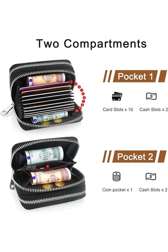 Mini Pénztárca Valódi Bőrből, Színes Rózsákkal, Dupla Cipzáras (11*7,5*4cm)