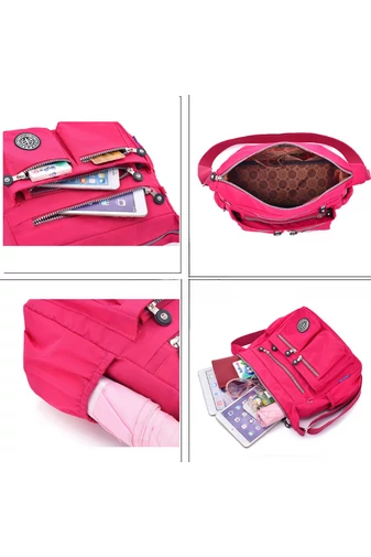 Geantă Crossbody Neagră Bonluo Din Material Impermeabil De Dimensiunea 22*29*12cm 