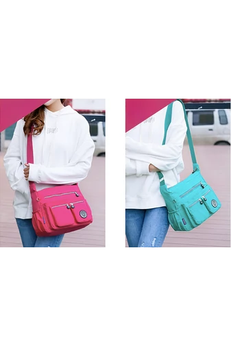 Geantă Crossbody Neagră Bonluo Din Material Impermeabil De Dimensiunea 22*29*12cm 