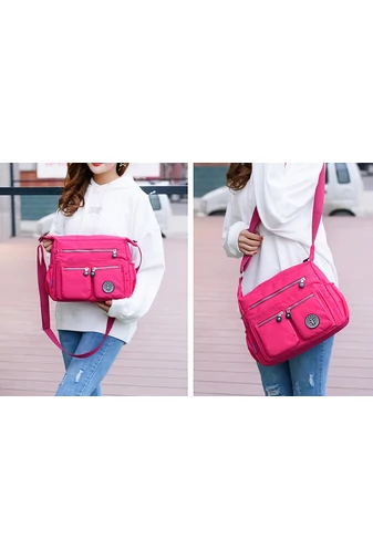 Geantă Crossbody Neagră Bonluo Din Material Impermeabil De Dimensiunea 22*29*12cm 