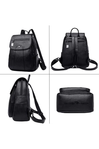 Rucsac Dama Negru Bonluo Din Imitație De Piele De Dimensiunile 30*25*12cm