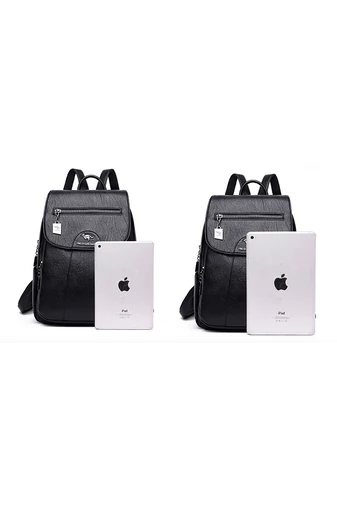 Rucsac Dama Negru Bonluo Din Imitație De Piele De Dimensiunile 30*25*12cm