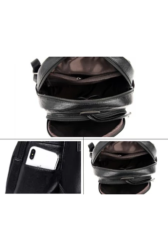 Rucsac Dama Negru Bonluo Din Imitație De Piele De Dimensiunile 30*25*12cm