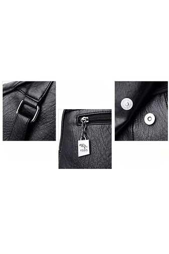 Rucsac Dama Negru Bonluo Din Imitație De Piele De Dimensiunile 30*25*12cm