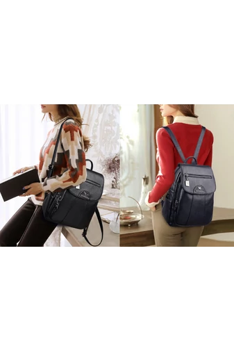 Rucsac Dama Negru Bonluo Din Imitație De Piele De Dimensiunile 30*25*12cm