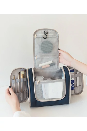 Geantă Cosmetice Bonluo Bej Pentru Călătorii Dimensiuni 25*23*11cm