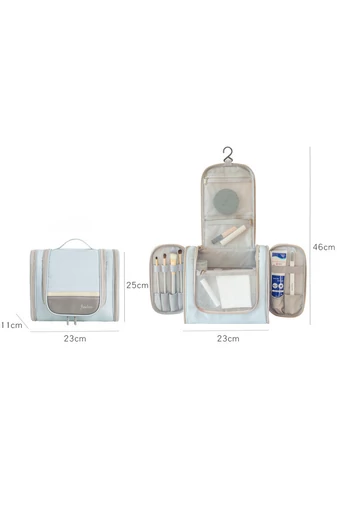 Geantă Cosmetice Bonluo Bej Pentru Călătorii Dimensiuni 25*23*11cm