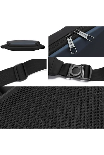 Borsetă Bărbați Bonluo Neagră Material PVC Dimensiunea 15*38*5cm 