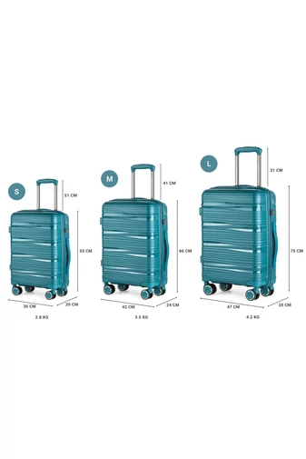 Troler Ormi Turcoaz Închis Material Polipropilen Dimensiune De Cabină( 55*36*20cm) 