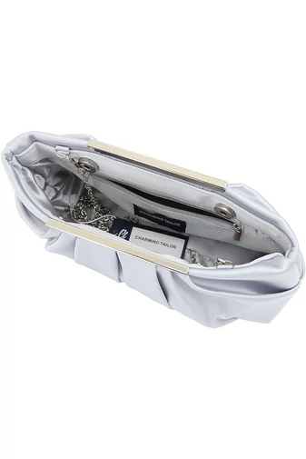Bonluo Geantă Elegantă De Damă Argintie Cu Lanț Detașabil (28 cm x 15 cm x 5.5 cm)