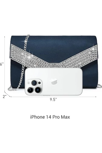 Bonluo Geantă Elegantă De Damă Cu Capac Accesorizat Cu Pietre (24x14x5.5cm)