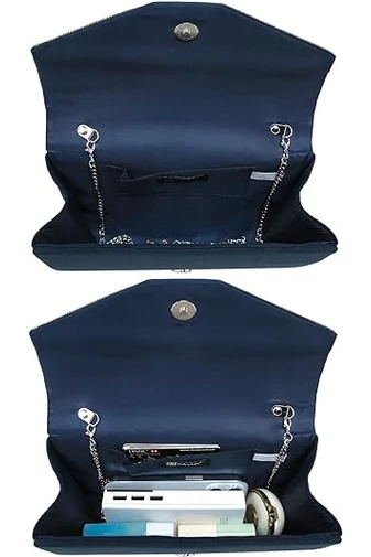 Bonluo Geantă Elegantă De Damă Cu Capac Accesorizat Cu Pietre (24x14x5.5cm)