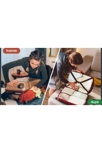 Bonluo Set Organizator Albastru Închis Ideal Pentru Călătorii Sau Organizare Dulap( 10buc)
