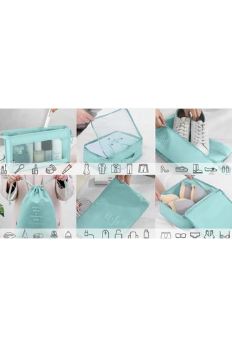 Bonluo Set Organizator Albastru Închis Ideal Pentru Călătorii Sau Organizare Dulap( 10buc)
