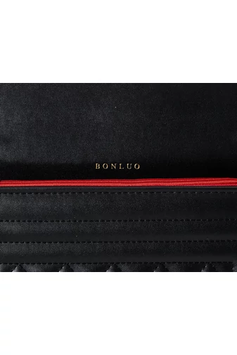Bonluo Geantă De Umăr/Crossbody Neagră Elegantă Din Imitație De Piele