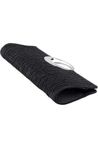 Bonluo Poșetă Eleganta Neagră Accesorizată Cu Pietre Stras Mâner Din Metal Dimensiune (28x13x4cm)