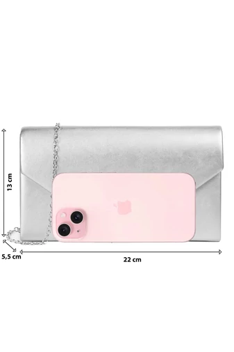 Elegáns fekete boríték típusú táska mérete 22*13*5 cm