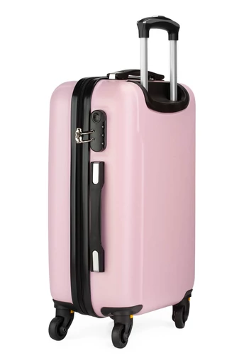 Világos Rózsaszín Keményfalú Kabinbőrönd Wizz Air Méretben (55x38x23cm)