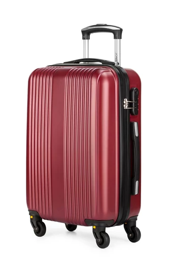 Bordó Keményfalú Kabinbőrönd Wizz Air Méretben (55x38x23cm)
