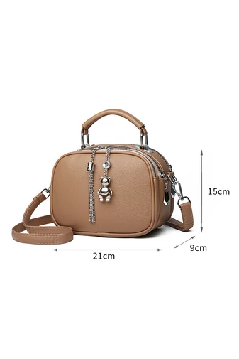 Zöld műbőr Crossbody táska mérete 14*20*10cm