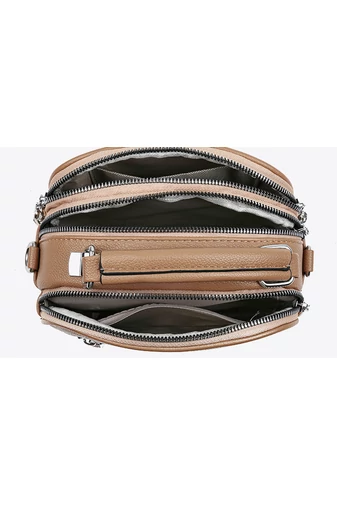 Zöld műbőr Crossbody táska mérete 14*20*10cm