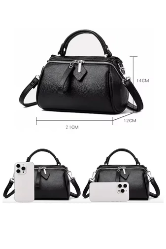Női Kézitáska Valódi bőrböl Bonluo kompakt és elegáns modell Fehér 21*14*12cm