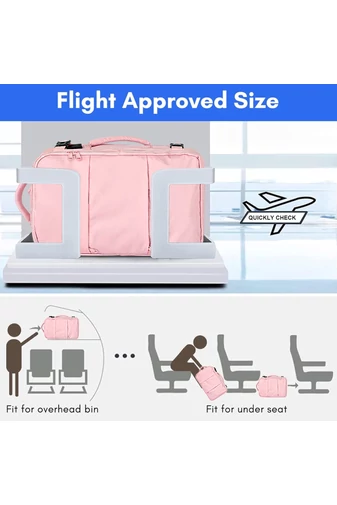 Többfunkciós Hátizsák Wizzair méret 40*30*20cm 15,6&quot; laptop számára Rózsaszín Bonluo