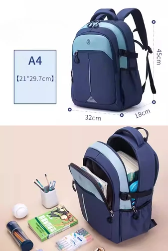 Hátizsák Prémium Ergonomikus Vízálló, Tartós, Könnyű Oxford Szövetből, ZUONU, Kék 45×32×18cm