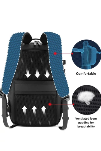 Arctic Hunter Rucsac Albastru Închis 2în1 Business Și Călătorii, Cu Parte Detașabilă, Dimensiunea 45*30*22 cm