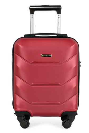 Kabinbőrönd, Wizzair Kézipoggyász 40*30*20cm Bonluo meggypiros ABS anyagból