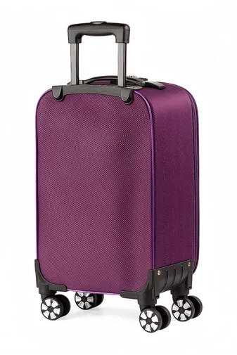 Wizz Air Kabinméretű Gurulós Bőrönd Levehető Kerekekkel Leonardo Da Vinci, Puha és Bővíthető Falakkal, Sötétlila 47×35×20cm