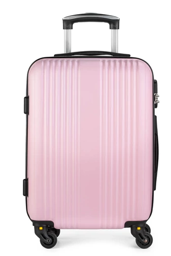 Kabinbőrönd Wizz-Air méret 55x36x23cm ABS anyagból Világos Rózsaszín