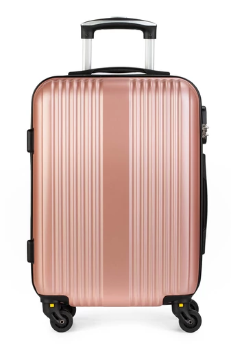 Közepes Keményfalú Bőrönd ABS anyagból Rosegold 66x40x26cm