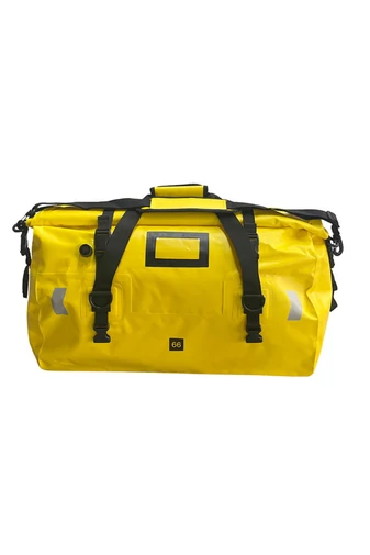 Vízálló Utazótáska, PVC Anyagból, Nagy Kapacitású (66 liter), Sárga-Fekete 43×61×27cm