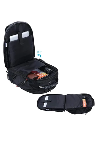Multifunkciós Hátizsák USB-porttal, Vízálló, Laptoprekesszel Sok Zsebbel Fekete 52×38×24cm