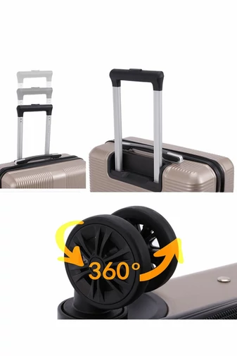 Kabinbőrönd Wizzair, Keményfalú Kialakítással, Levehető Kerekekkel, Bonluo, Kék 55×40×20cm