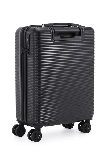 Kabinbőrönd Wizzair, Keményfalú Kialakítással, Levehető Kerekekkel, Bonluo, Fekete 55×40×20cm