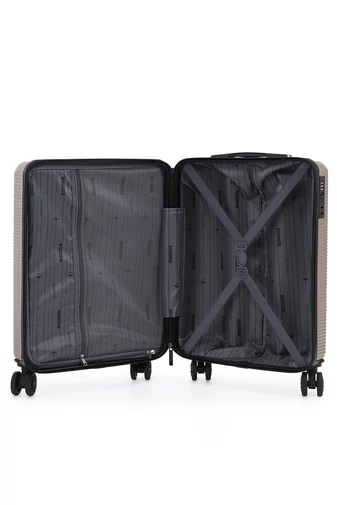 Kabinbőrönd Wizzair, Keményfalú Kialakítással, Levehető Kerekekkel, Bonluo, Pezsgő színű 55×40×20cm