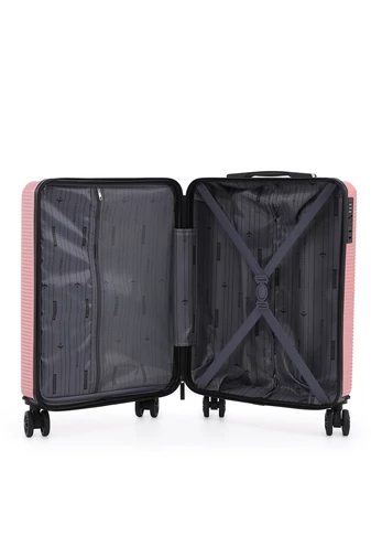 Kabinbőrönd Wizzair, Keményfalú Kialakítással, Levehető Kerekekkel, Bonluo, Rosegold 55×40×20cm