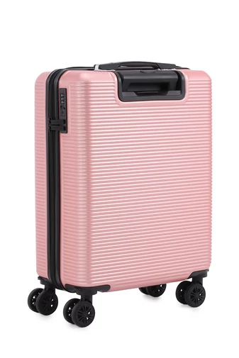 Kabinbőrönd Wizzair, Keményfalú Kialakítással, Levehető Kerekekkel, Bonluo, Rosegold 55×40×20cm