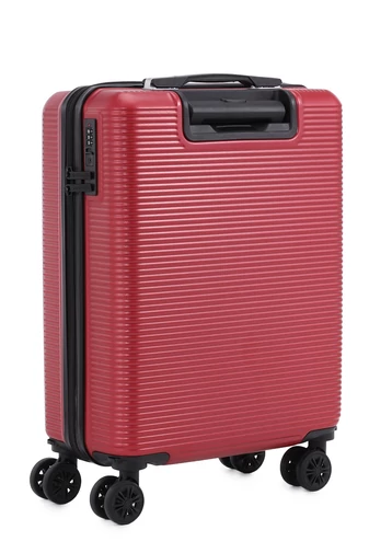 Kabinbőrönd Wizzair, Keményfalú Kialakítással, Levehető Kerekekkel, Bonluo,Bordó Piros 55×40×20cm