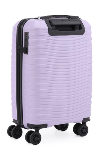 Kabinbőrönd Wizzair, Keményfalú Polipropilén Anyagból, Levehető Kerekekkel, Bonluo, Lila, 55×35×22cm 