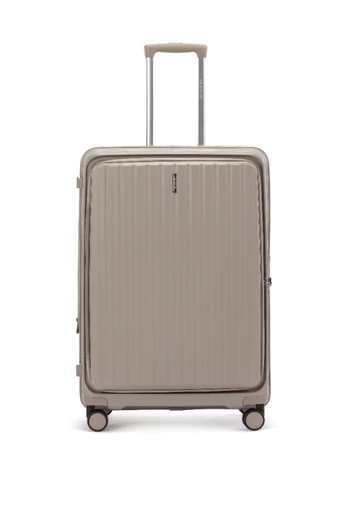 Nagy Méretű Bőrönd Tartós Polipropilénből (PP), Bővíthető Tárolóhellyel TSA Számzárral, Pezsgő színű 75×48×32cm