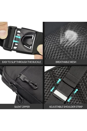 Mini Crossbody Táska állítható pánttal, ideális sportoláshoz poliészterből Unisex Bonluo Világos Rózsaszín 19*13*3cm