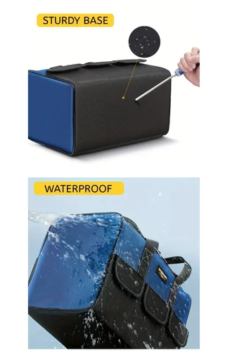 Szerszámos Táska Erős Oxford anyagból, megerősített aljjal 44×24×30cm Kék
