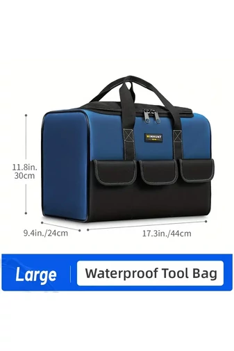 Szerszámos Táska Erős Oxford anyagból, megerősített aljjal 44×24×30cm Kék